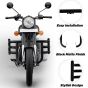 AllExtreme EXLGPN1 Stainless Steel Leg Guard Front Bike Metal Safety Crash Bar Compatible with Reborn & Meteor (Black, Thickness 1.5 Inch)