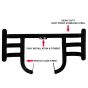 AllExtreme EXLGPN1 Stainless Steel Leg Guard Front Bike Metal Safety Crash Bar Compatible with Reborn & Meteor (Black, Thickness 1.5 Inch)
