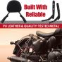 AllExtreme EXRBS01 Heavy Duty Bike Backrest Fit Passenger Rear Seat Back Support Rest Adjustable Compatible with Royal Enfield Reborn (Black)