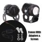 Allextreme EXMDL02 20W Mini Driving LED Fog Light Spot Beam Projector Lens Driving Lamp for Motorcycle, Truck & Car (Yellow & White, 2 Pcs)