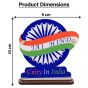 AllExtreme EXIF18 Indian Flag With Jai Hind Symbol For Office Desk, Table & Room Universal Showpiece Emblem Car Dashboard Decoration