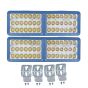 Allextreme EXBL423 24W 42 LED Fog Light Waterproof Flood Lamp with Mounting Brackets for Truck, Jeeps & Cars (White and Yellow, 2 PCs)