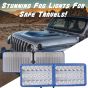 Allextreme EXBL423 24W 42 LED Fog Light Waterproof Flood Lamp with Mounting Brackets for Truck, Jeeps & Cars (White and Yellow, 2 PCs)