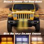 Allextreme EXBL423 24W 42 LED Fog Light Waterproof Flood Lamp with Mounting Brackets for Truck, Jeeps & Cars (White and Yellow, 2 PCs)