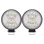Allextreme EXFL02 10 LED Round Fog Light Waterproof Flood Lamp with Mounting Brackets for Truck, Jeeps & Cars (White & Yellow Light, 2 PCs)
