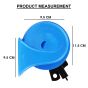AllExtreme EXEH01 Electric Horn with Siren Sound Level 12V, Low Tone & High Tone For Car, Motorcycle, SUVs & Truck (Blue, Pack of 2)