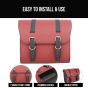 Allextreme EXBSL10 Bike Saddle Bag Water Resistant, Portable, Durable, PU Leather Built Ideal for Two Wheelers & Motorcycles Traveling (Maroon)