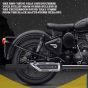 AllExtreme EXBS03 Exhaust Silencer Modern Style Metal Iron Material with Durable & Sturdiness Compatible for Royal Enfield BS3 Model Bullet (Black)