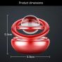 AllExtreme EXTPF0R Car Air Freshener Double Ring with Crystal Ball Solar Energy 360° Revolving Refillable Aromatherapy Diffuser Scented Perfume Fragrance (Red)