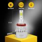AllExtreme HYPERDRIVE LED Headlight Conversion Kit 75W Car Headlamp 6000K Super Bright White Beam Replaces Halogen,HID Waterproof LED Fog lamp Bulbs (1 Year Warranty,H8-H11)