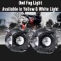 Allextreme EXS202 20W LED Owl Metal Fog Light High Brightness 2 LED Headlamp Bulb for Bikes, Motorcycles & Cars (1Pc, Yellow & White)