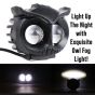 Allextreme EXS202 20W LED Owl Metal Fog Light High Brightness 2 LED Headlamp Bulb for Bikes, Motorcycles & Cars (1Pc, Yellow & White)