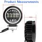 Allextreme EX27FW2 4 LED Headlight Lamp Universal Waterproof Off Road Driving CREE LED Fog Light with Mounting Brackets for Bike and Cars (27W, Blue & White, Pack of 2)