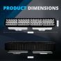 Allextreme EX1LT60 60 LED FOG Light Bar Tricolour Off Road Driving Flood and Spot Combo Lamp for Jeep ATV SUV Truck Car Boat (24W, Red, Blue and White,1 PC)