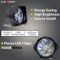 Allextreme EXL6FLW Universal LED Fog Light Driving Work Lamp for Bike Cars and Motorcycle (6 Led, 2Pcs)