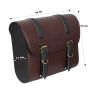 Allextreme EXBSBL2 Bike Saddle Bag Backseat for Riders Portable Waterproof PU Leather Extra Large Capacity Storage Kit Organizer Classic Look for Motorcycle (Brown)