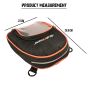 Allextreme EXFTB26 Magnetic Fuel Tank Bag with Night Reflectors & Rain Cover Multi-Pocket Storage Compartments Universal Fit Accessory for All Motorcycles Bike (Orange & Black)