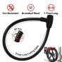 AllExtreme EXML6B Heavy Duty Braided Steel Lock Anti-Theft Luggage Secure Locking Chain Ideal for Bikes & Motorcycles (Black)