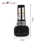 AllExtreme EX9Y4B1 4 Side LED Headlight Bulb with Cooling Fan and Canbus Head lamp Conversion Kit for Bike Car SUV and Motorcycles (40W, White Blue and Red)