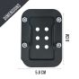 AllExtreme Bike Stand Extender Pad CNC Foot Side Kickstand Enlarger Extension Compact Support Plate Compatible with Royal Enfield Interceptor 650 (Black)