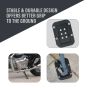 AllExtreme Bike Stand Extender Pad CNC Foot Side Kickstand Enlarger Extension Compact Support Plate Compatible with Royal Enfield Interceptor 650 (Black)