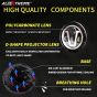 Allextreme EX989H0 7 Inch Full Ring Round LED Headlight with Hi/Low Beam Ultra Bright Angel Eye Lamp Compatible with Bullet, Harley Davidson Jeep Wrangler (Pack of 2)