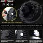 Allextreme EX989H0 7 Inch Full Ring Round LED Headlight with Hi/Low Beam Ultra Bright Angel Eye Lamp Compatible with Bullet, Harley Davidson Jeep Wrangler (Pack of 2)