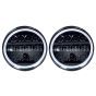 Allextreme 12 LED Round Headlight with Full Ring 3 Color DRL Angel Eyes & Hi/Low Beam Compatible with Royal Enfield, Jeep & Harley Davidson (Pack of 2)