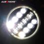 Allextreme 12 LED Round Headlight with Full Ring 3 Color DRL Angel Eyes & Hi/Low Beam Compatible with Royal Enfield, Jeep & Harley Davidson (Pack of 2)