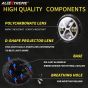 Allextreme 7 Inch Round Headlight with Full Ring 3 Color DRL Angel Eyes & Hi/Low Beam Compatible with Royal Enfield, Jeep & Harley Davidson (Pack of 2)
