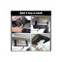 AllExtreme EXCTH01B PU Leather Car Sun Visor Tissue Holder Napkin Organizer Storage Bag for SUV (22.86x12.7cm)