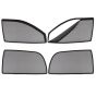 AllExtreme EXCBHS8 Car Blind Breathable Sun Shades for Front & Rear Glass Mesh Curtain Glare Reduction Net Pullover UV Protection Compatible with Hyundai Santro (Black, Pack of 4)