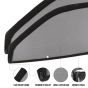 AllExtreme EXCBHS8 Car Blind Breathable Sun Shades for Front & Rear Glass Mesh Curtain Glare Reduction Net Pullover UV Protection Compatible with Hyundai Santro (Black, Pack of 4)