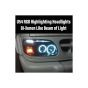 Allextreme Car Projector Lamp LED 1200LM Headlight 12 Watt Driving Headlamp High Low Beam Chip Multicolour DRL Fog Light for SUVs Trucks Sedans Motorcycle