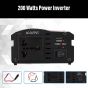 AllExtreme EXPINT02 200W Heavy Duty Portable Power Inverter 1 USB Port Charging DC to AC Output Socket with Cooling Fan for Laptops Smartphones Lights Car Gadgets Camping Equipment Vehicle Electronics
