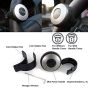 AllExtreme EXSKSB01 Universal Car Steering Wheel Knob Spinner for All Cars Power Handle SUV Rotation Booster (Silver & Black)