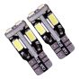 Allextreme EXLB004 Universal T10 LED Parking Light 10 SMD Bright Interior Pilot License Plate Dome Indicator Lamp Bulb for Automobiles (3W, White, 2 Pcs)