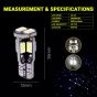 Allextreme EXLB004 Universal T10 LED Parking Light 10 SMD Bright Interior Pilot License Plate Dome Indicator Lamp Bulb for Automobiles (3W, White, 2 Pcs)