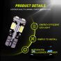 Allextreme EXLB004 Universal T10 LED Parking Light 10 SMD Bright Interior Pilot License Plate Dome Indicator Lamp Bulb for Automobiles (3W, White, 2 Pcs)