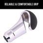 Allextreme EXTGTF1 Gear Shift Knob Manual Automatic Transmission Aluminum Alloy Shifter Stick Lever with Soft Head Grip Compatible with Car Truck SUV (Black & Chrome)