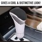 Allextreme EXTGTF1 Gear Shift Knob Manual Automatic Transmission Aluminum Alloy Shifter Stick Lever with Soft Head Grip Compatible with Car Truck SUV (Black & Chrome)