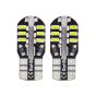 AllExtreme EXLB010 Universal T10 LED Parking Light 24 SMD Bright Interior Pilot License Plate Dome Indicator Lamp Bulb for Automobiles (3W, White, 2 Pcs)