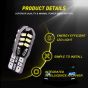 AllExtreme EXLB010 Universal T10 LED Parking Light 24 SMD Bright Interior Pilot License Plate Dome Indicator Lamp Bulb for Automobiles (3W, White, 2 Pcs)