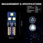 Allextreme EXLB009 Universal T10 LED Parking Light 6 SMD Bright Interior Pilot License Plate Dome Indicator Lamp Bulb for Automobiles (2W, White, 2 Pcs)