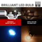Allextreme EXLB008 Universal T10 LED Parking Light 4 SMD Bright Interior Pilot License Plate Dome Indicator Lamp Bulb for Automobiles (3W, Ice Blue, 2 Pcs)