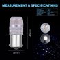 Allextreme EXLB011W LED Bulb Turn Signal Indicator Bright Lamp 6 Smd Chipset License Plate Parking Dome Light for Car Bike and Motorcycle (6W, White, 2 PCS)