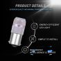 Allextreme EXLB011W LED Bulb Turn Signal Indicator Bright Lamp 6 Smd Chipset License Plate Parking Dome Light for Car Bike and Motorcycle (6W, White, 2 PCS)