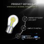 Allextreme EXLB013 LED Bulb Turn Signal Indicator Bright Lamp 18 Smd Chipset License Plate Parking Dome Light for Car Bike and Motorcycle (24W, White, 2 PCS)
