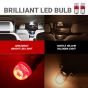 Allextreme EXLB011R LED Bulb Turn Signal Indicator Bright Lamp 6 Smd Chipset License Plate Parking Dome Light for Car Bike and Motorcycle (6W, Red, 2 PCS)