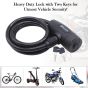 AllExtreme ‎EXCLB01 Cable Bike Lock Anti-Theft Luggage Heavy Duty Secure Locking Chain Ideal for Bikes & Motorcycles with 2 Keys(Black)